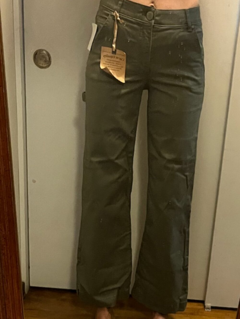 Democracy Green Pants Size 4 NWT